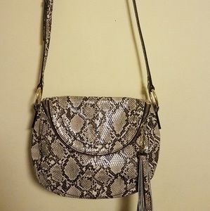 Nine West snake skin saddle bag